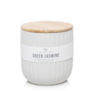 sheer jasmine minimalist collection medium ribbed jar candle