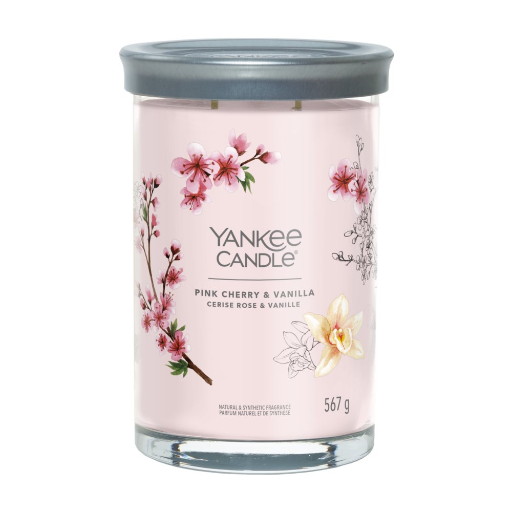 Pink Cherry & Vanilla Signature Large Tumbler Candle - Signature Large Jar Candles | Yankee Candle