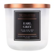earl grey soy wax blend scented candle with lid