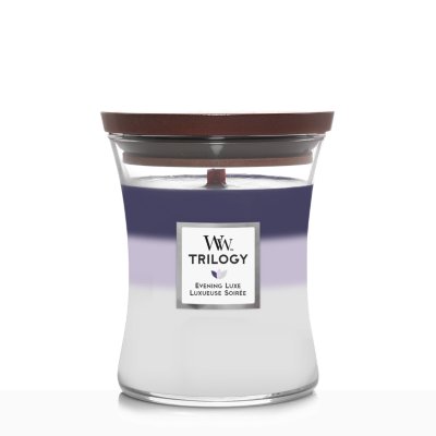 bougies WoodWick Moyenne Trilogy couleur Blanc ,Violet