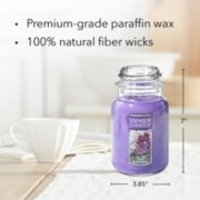 lilac blossoms original large jar candle with product information image number 3