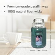magical frosted forest original large jar candle with product information image number 3