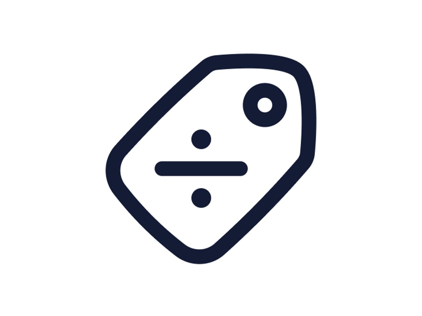 discount tag icon with percent sign