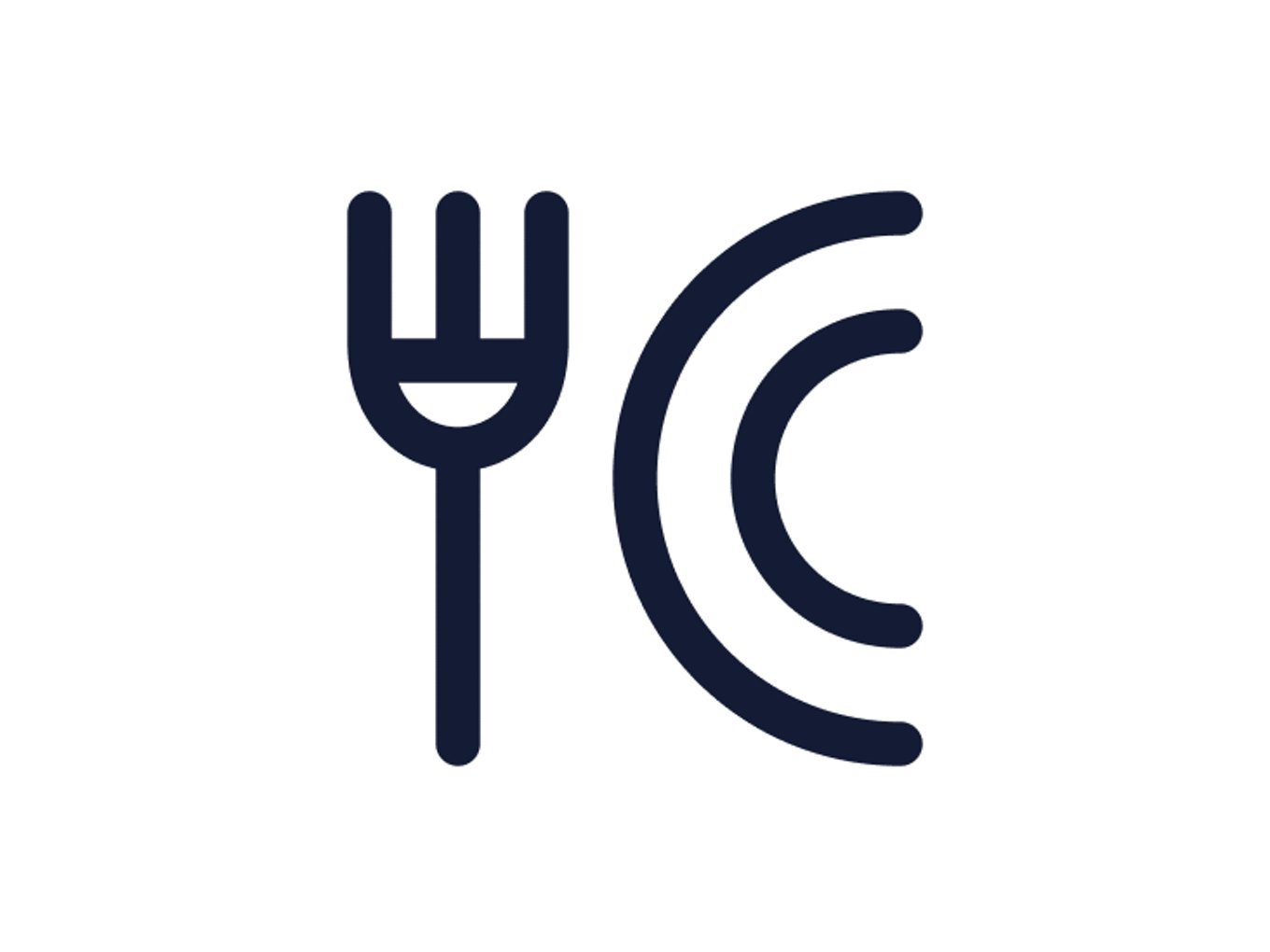 Fork and plate icon