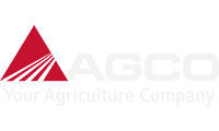 AGCO - Your Agriculture Company - Red and white logo