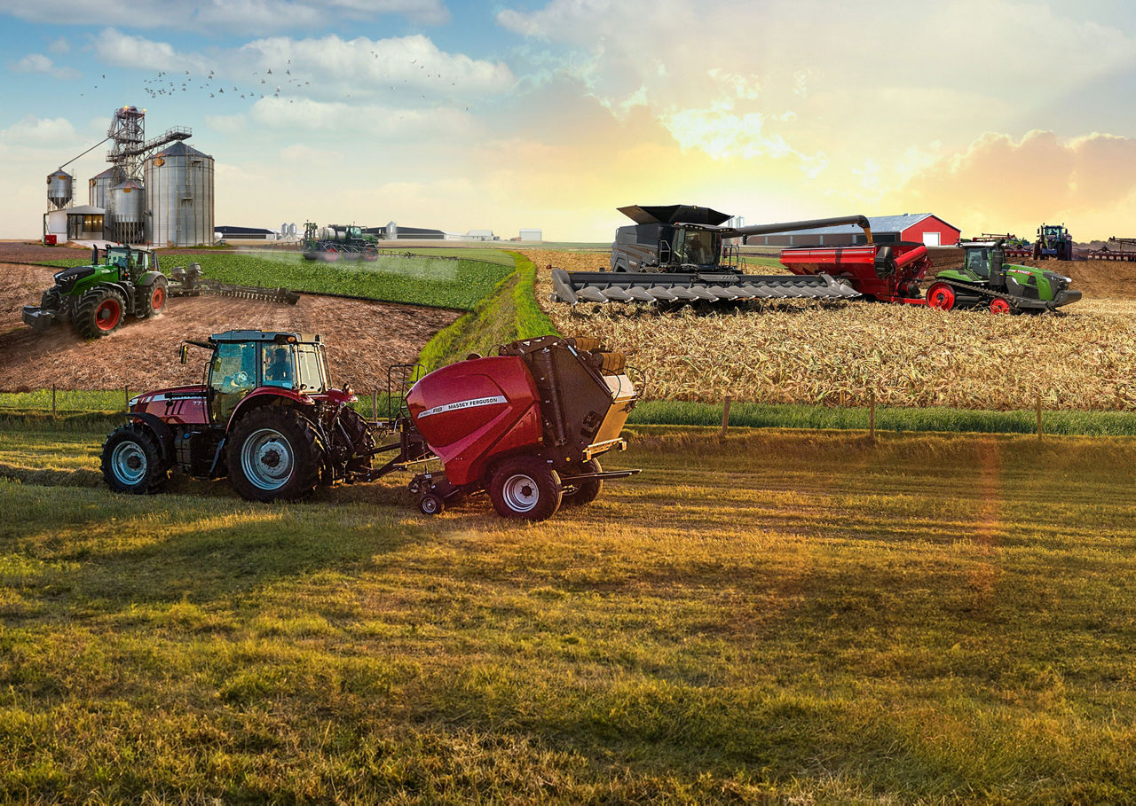 tractor and combine graphic