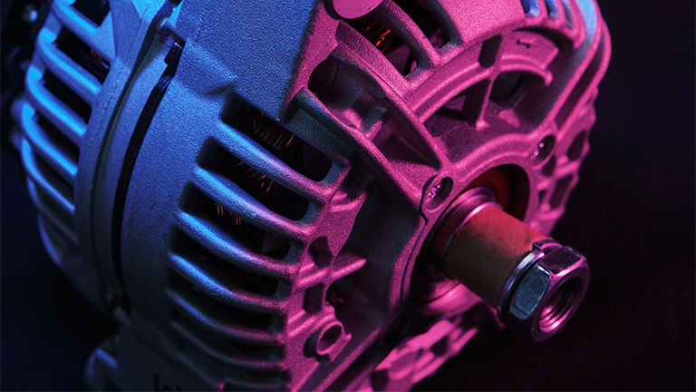 A stylised image of an alternator