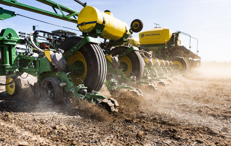 close up image of a planter in action