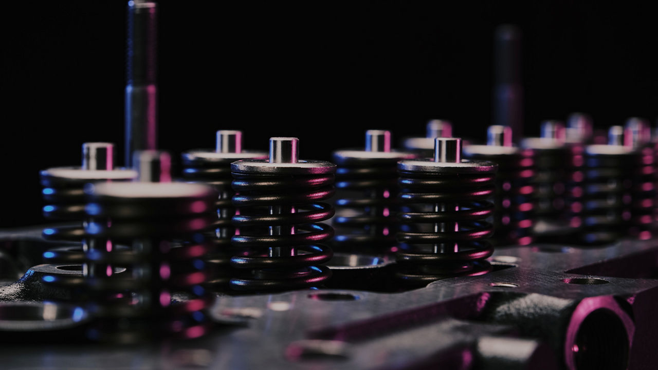 An engine with AGCO Reman branding on top of it.