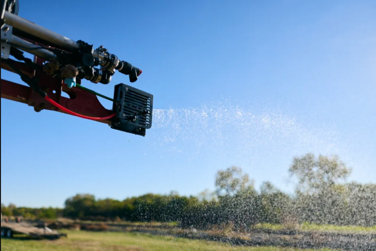 A sprayer using SmokeRow technology