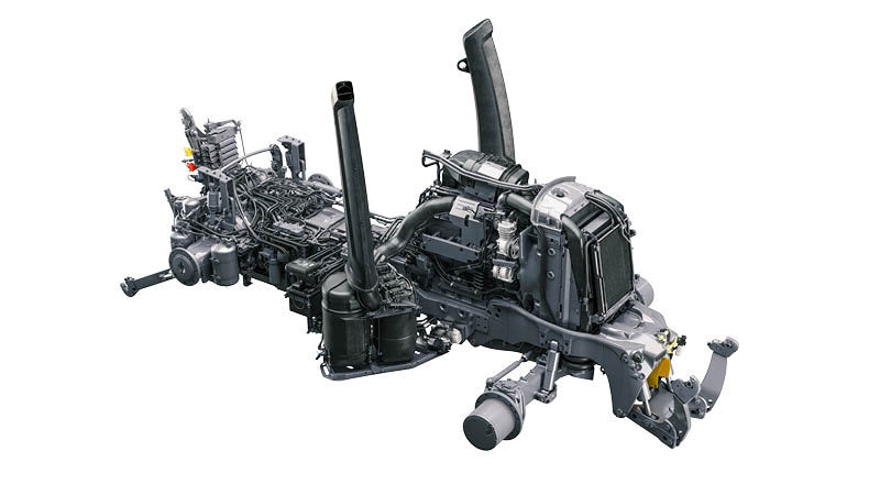 Chassis Valtra T-Serie mit Motor