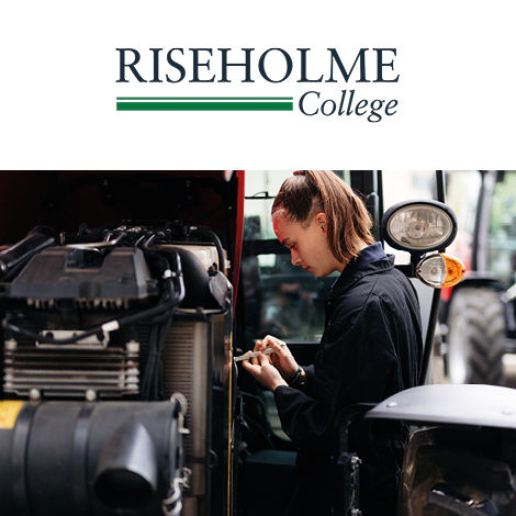 Riseholme College student working on machinery