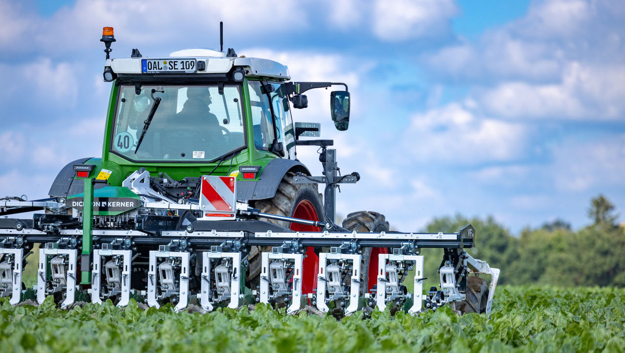A Fendt tractor in the field
