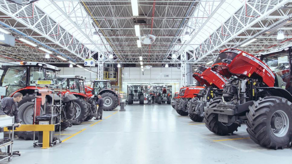 Internal view of Massey Ferguson plant in Beauvais, France