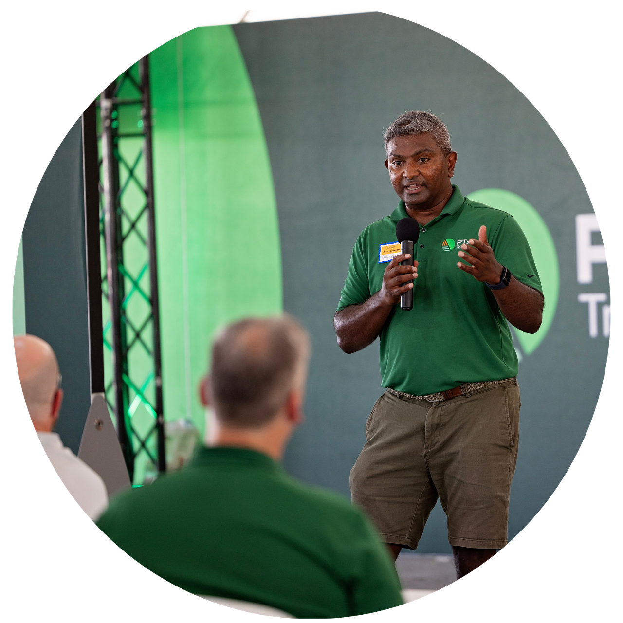 PTx employee gives a talk at Farm Progress Show