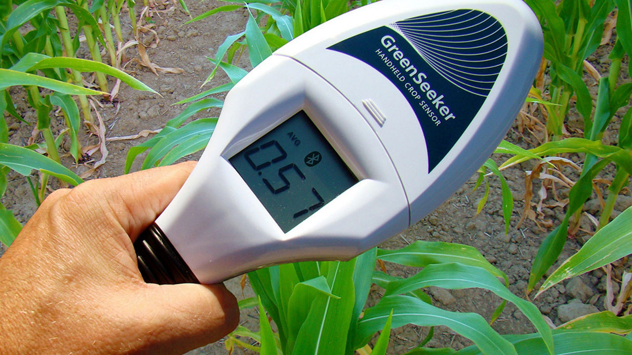 Lectura NVDI en el sensor de cultivo GreenSeeker de PTx Trimble
