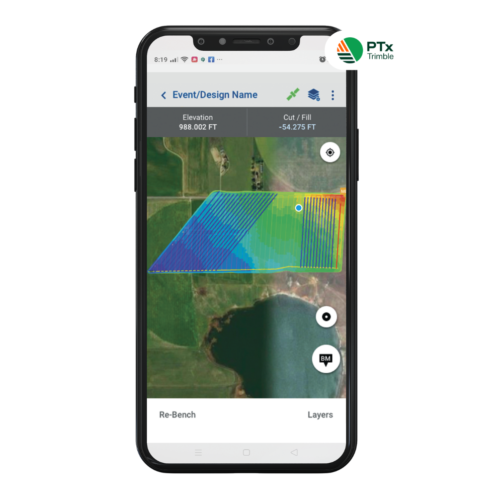 The PTx Trimble WM-Survey II app