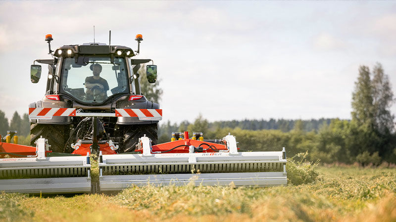 Valtra tractor on field