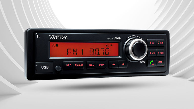 A picture of a Valtra Radio front panel