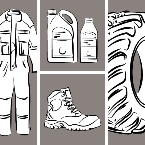 Cartoon style image of various complementary products