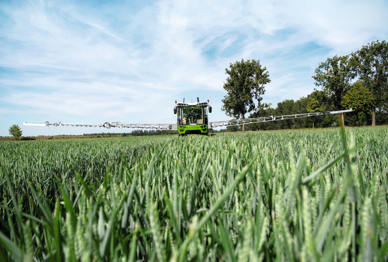 Field with tractor