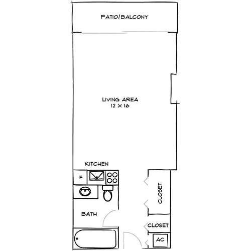 Bay Parc  - Studio - La Boehme II Floor Plan