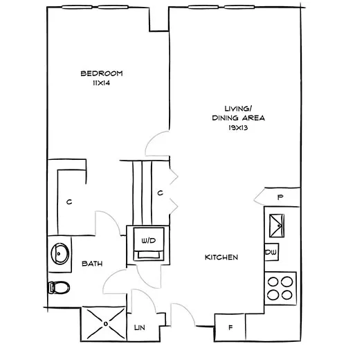 1-bedroom apartments for rent at One Canal Apartment Homes, Boston