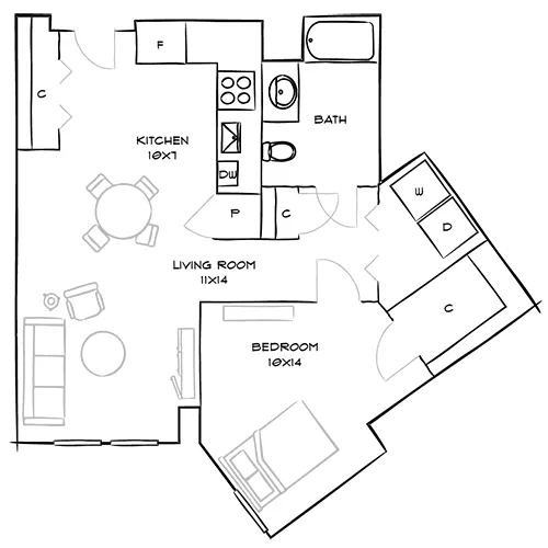 1-bedroom apartments available at One Canal Apartment Homes in Boston, MA