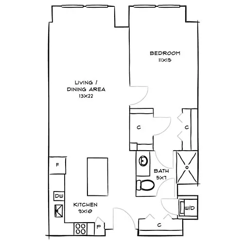 One Canal - Boston, MA - Floor Plan Diagram