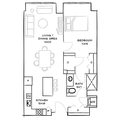 One Canal - Boston, MA - Floor Plan Diagram
