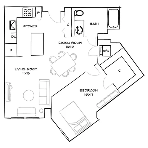 One Canal - Boston, MA - Floor Plan Diagram
