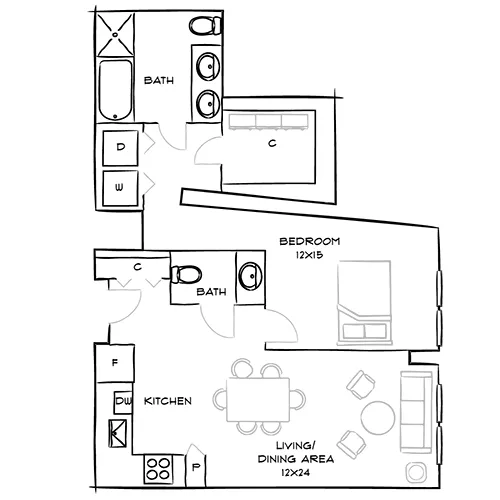 1 bedroom penthouses available for rent in Boston, MA 