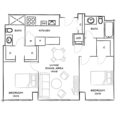 2-bedroom apartments for rent - One Canal Apartment Homes
