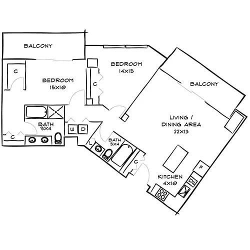One Canal - Boston, MA - Floor Plan Diagram