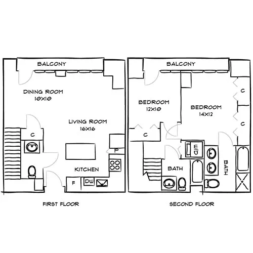 One Canal Apartment Homes - Boston, MA - Beacon Penthouse Floor Plan