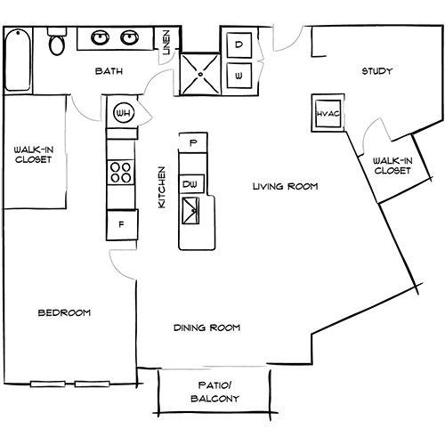 21 Fitzsimons - 1 Bed/1 Bath Apartment - Glenarm Floor Plan
