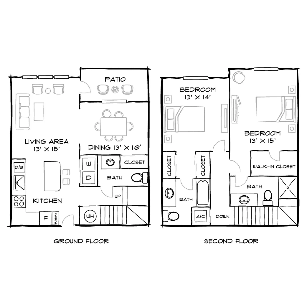 City Center on 7th Apartment Homes - Pembroke Pines, FL - Fuente Townhome Premier Floor Plan