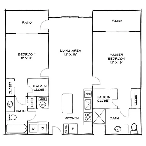 City Center on 7th Apartment Homes - Pembroke Pines, FL - Molino Floor Plan