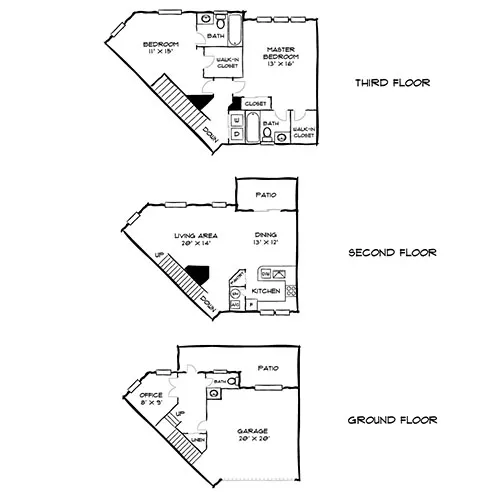 City Center on 7th Apartment Homes - Pembroke Pines, FL - Eastwood Townhome Premier Floor Plan