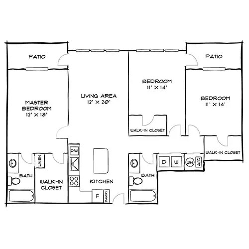 City Center on 7th Apartment Homes - Pembroke Pines, FL - Graycliff Floor Plan