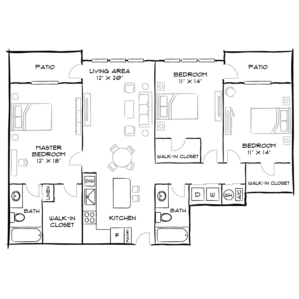 City Center on 7th Apartment Homes - Pembroke Pines, FL - Graycliff Premier Floor Plan