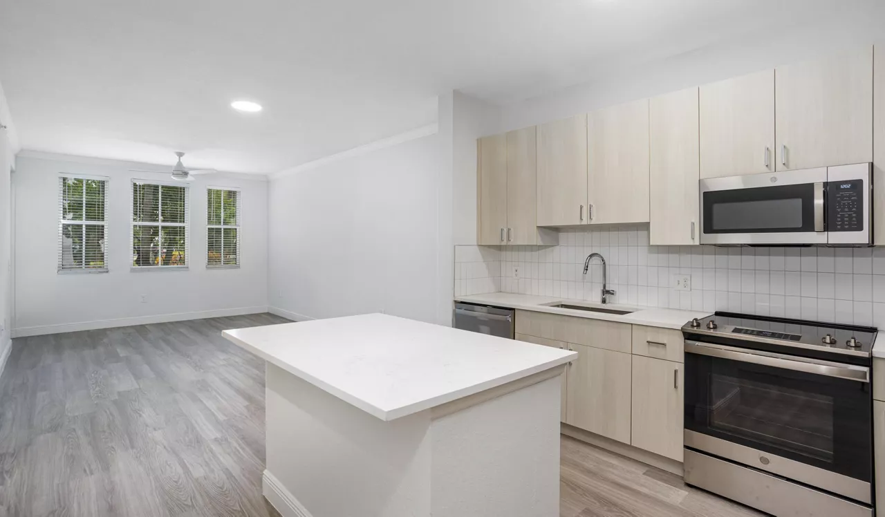 City Center on 7th - Pembroke Pines, FL - Kitchen and Living Room