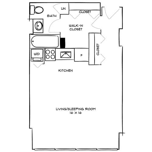 The Sterling - Philadelphia, PA - Kingsbury Floor Plan