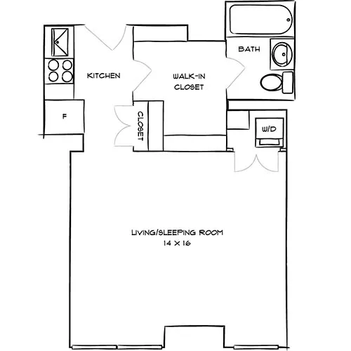 Sterling Apartments - Philadelphia, PA - Design EB Floor Plan