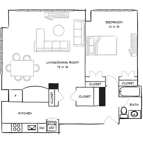 Sterling Apartments - Philadelphia, PA - Coventry Floor Plan