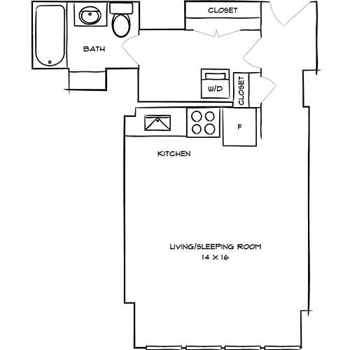 Sterling Apartments - Philadelphia, PA - Oxford Floor Plan