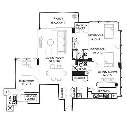 The Sterling - Philadelphia, PA - Floor Plan Diagrams