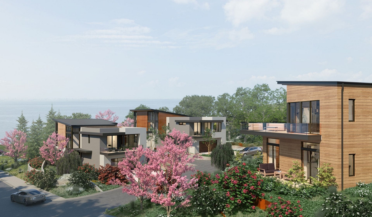 Oak Shore Homes - Corte Madera, CA - Exterior overlooking the water