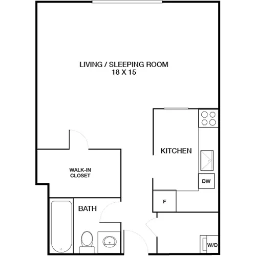 Latrobe Apartments - Studio / 1 Bath - Monroe 