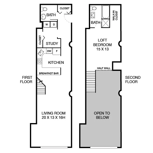 The Riverloft Apartment Homes - Philadelphia, PA - Cherry Floor Plan
